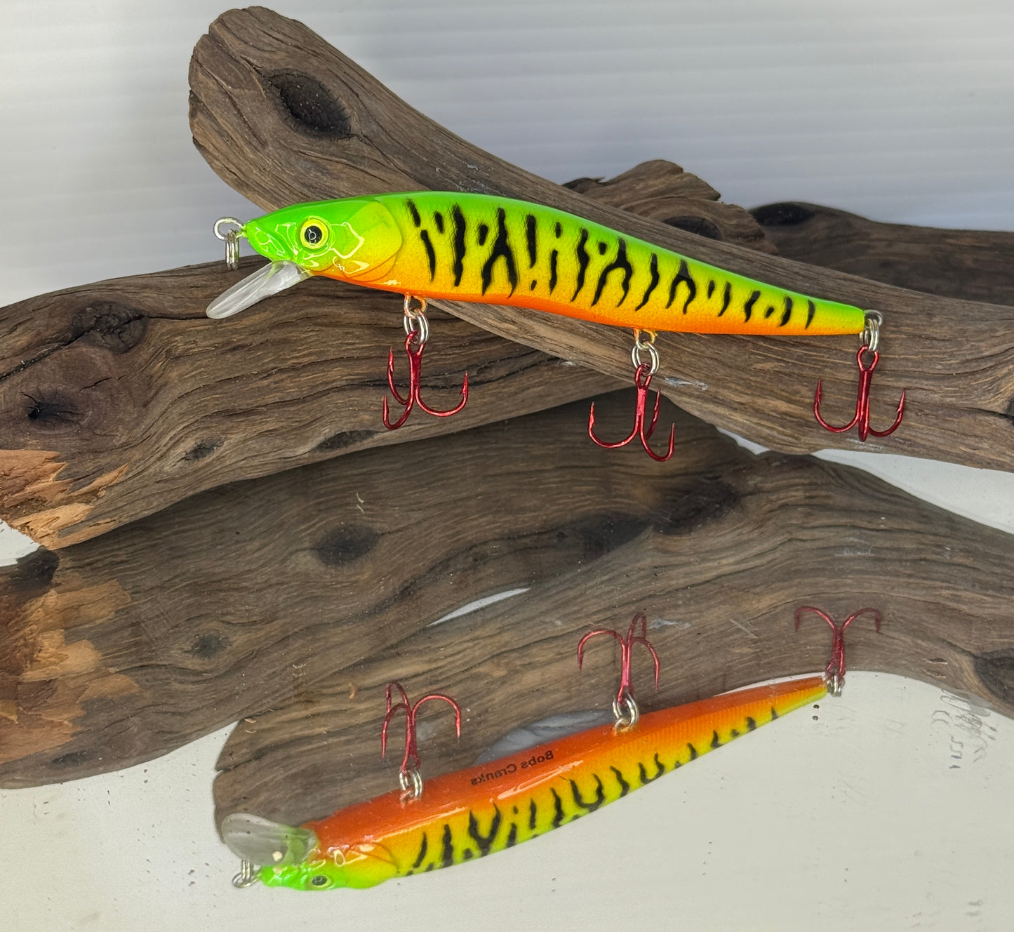 110 Jerkbait in Fire Tiger pattern