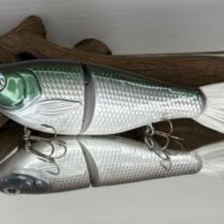 7" Green/Black Silver Glide bait
