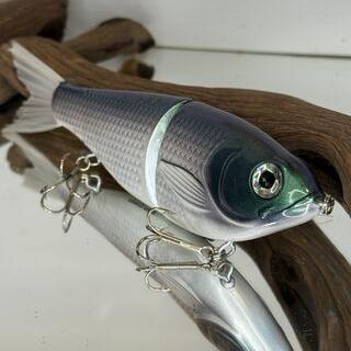 7" Green/Black Silver Glide bait