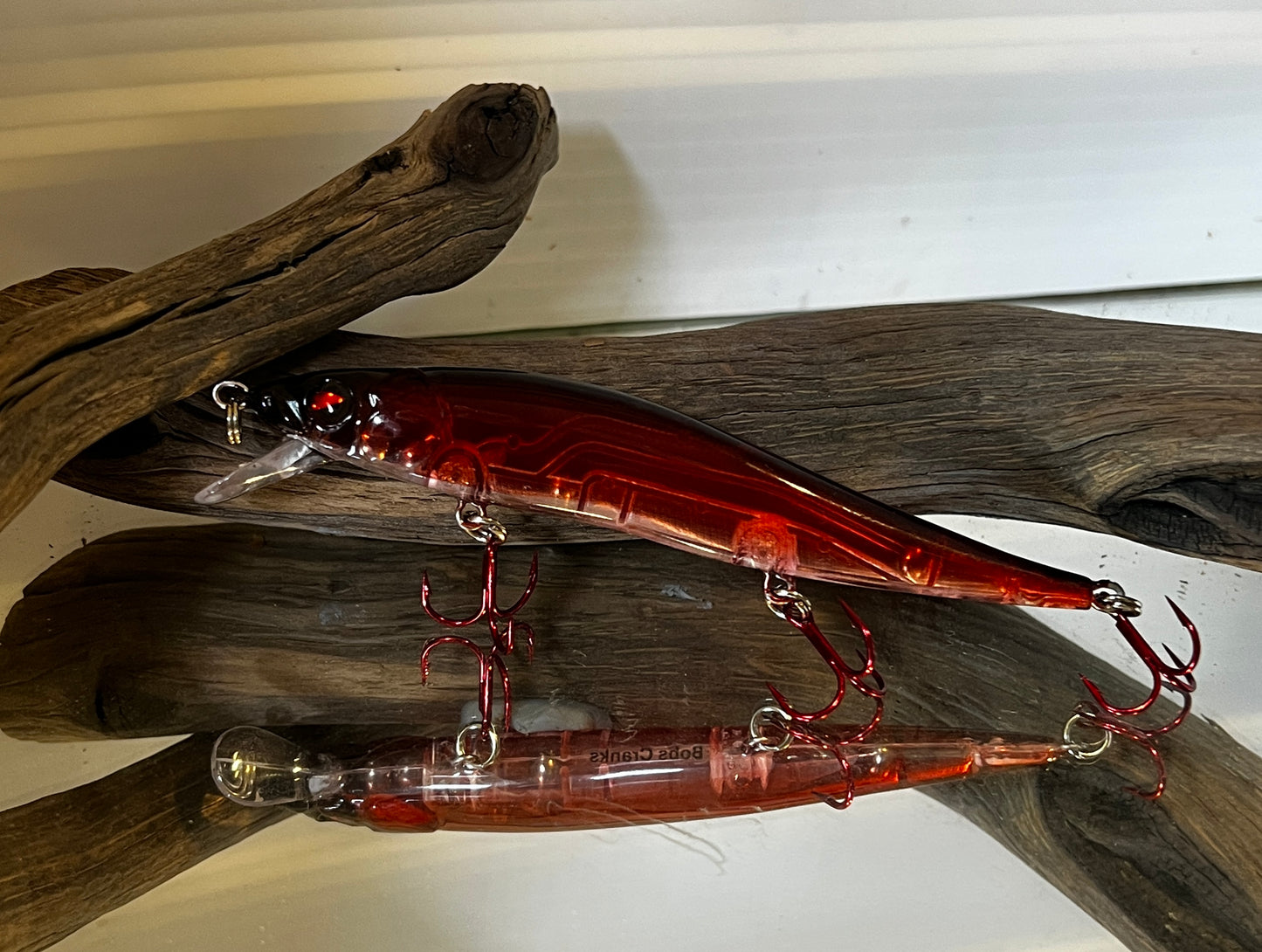 Jerkbait-Red & Black Ghost pattern