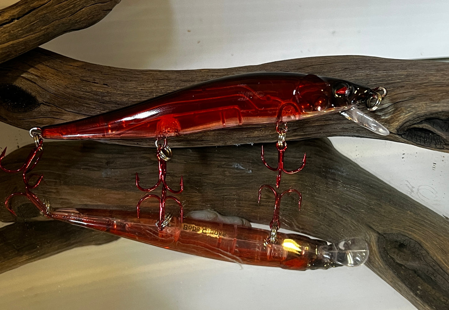 Jerkbait-Red & Black Ghost pattern