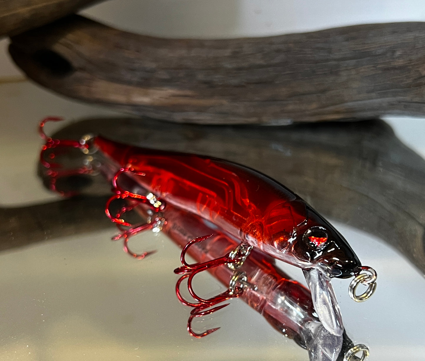 Jerkbait-Red & Black Ghost pattern