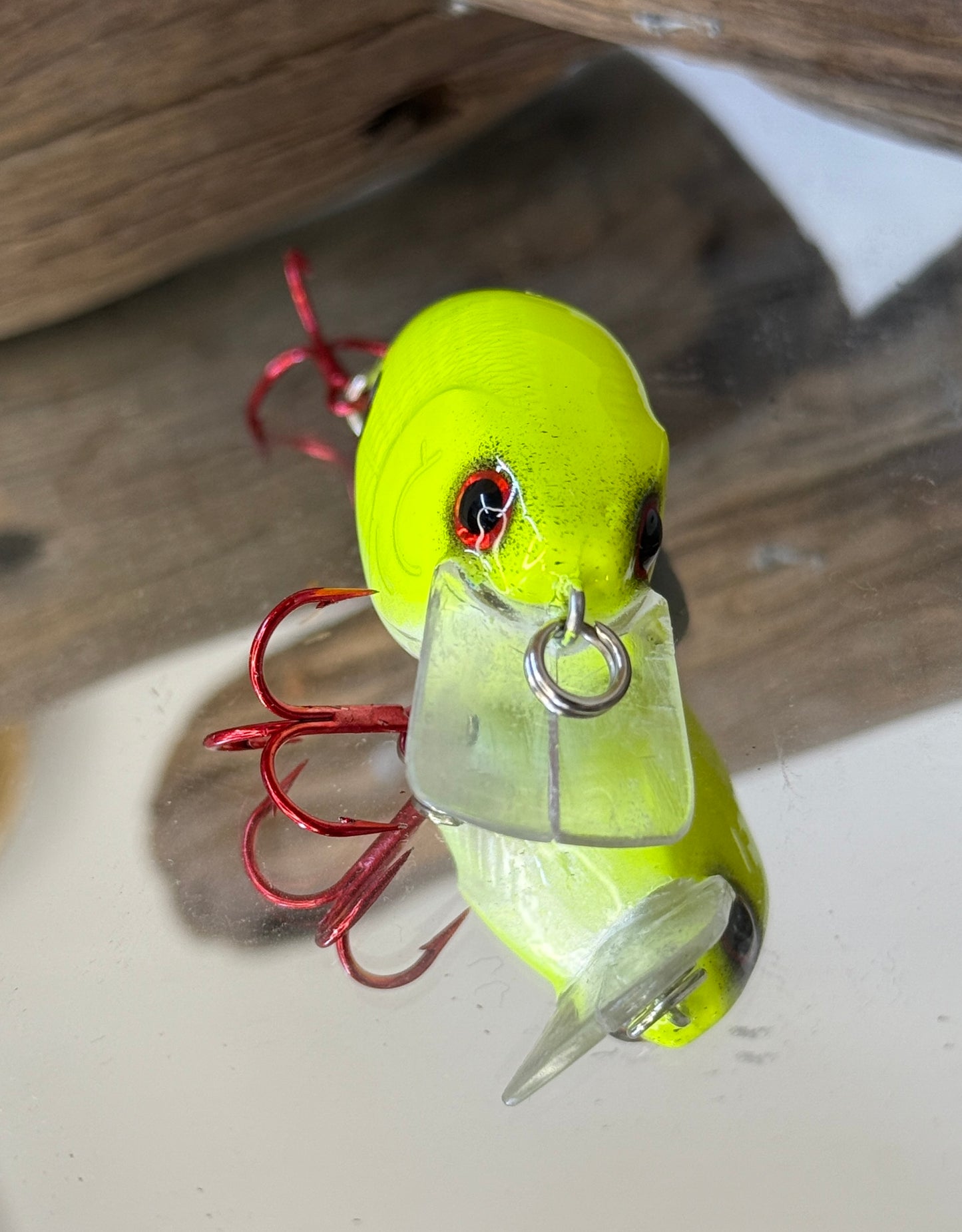 1.5 Square bill in Chartreuse pattern
