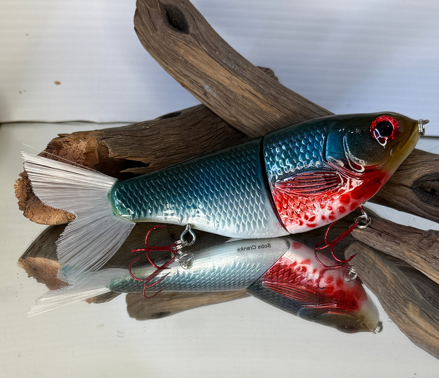 7"  Blue/Blak Silver Bleeding Shad Glide bait