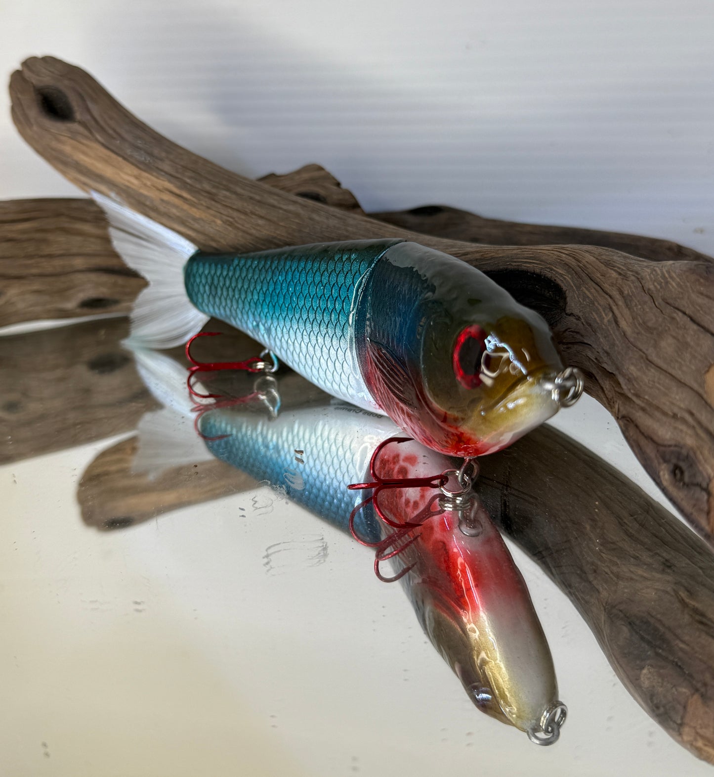 7"  Blue/Blak Silver Bleeding Shad Glide bait