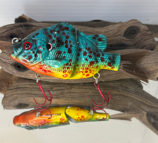 5" Brushtail Swim/Glide Bait in Bluegill pattern