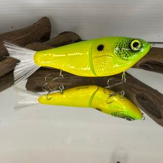 7" Yellow &amp; Chartreuse Glide bait
