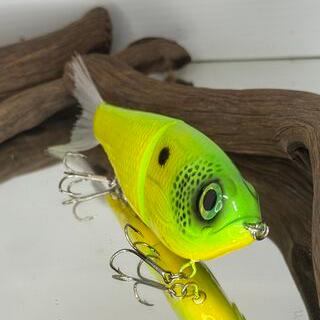 7" Yellow &amp; Chartreuse Glide bait