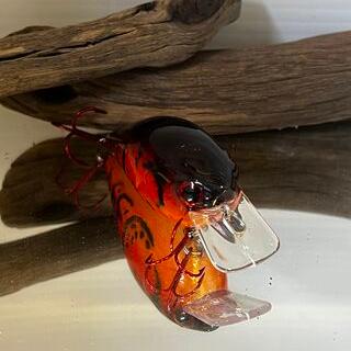 2.5 Square bill - Orange/Red Craw Fish pattern