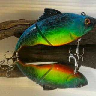 4.5 inch Vatalion Swim bait - Blue/Green pattern